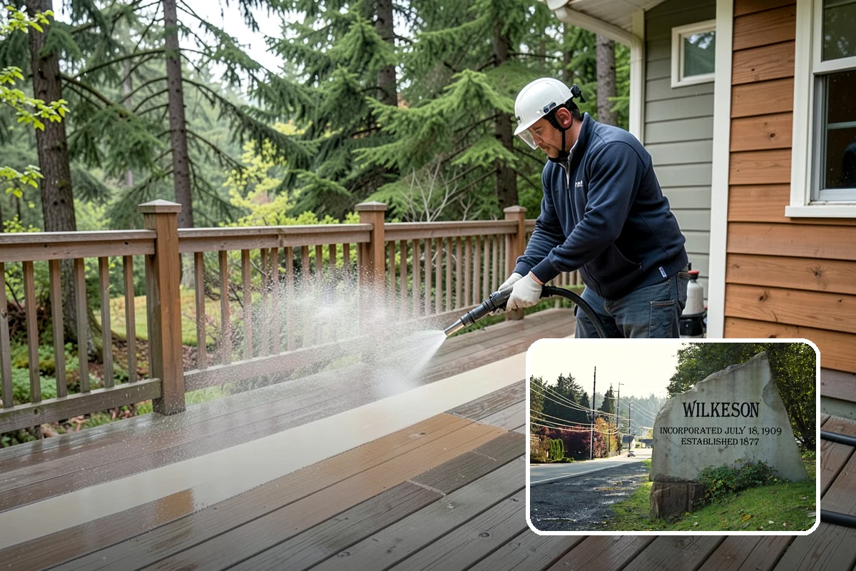Driveway Pressure Washing in Wilkeson, Pierce County, WA - Removes slippery moss and mildew for safer footing