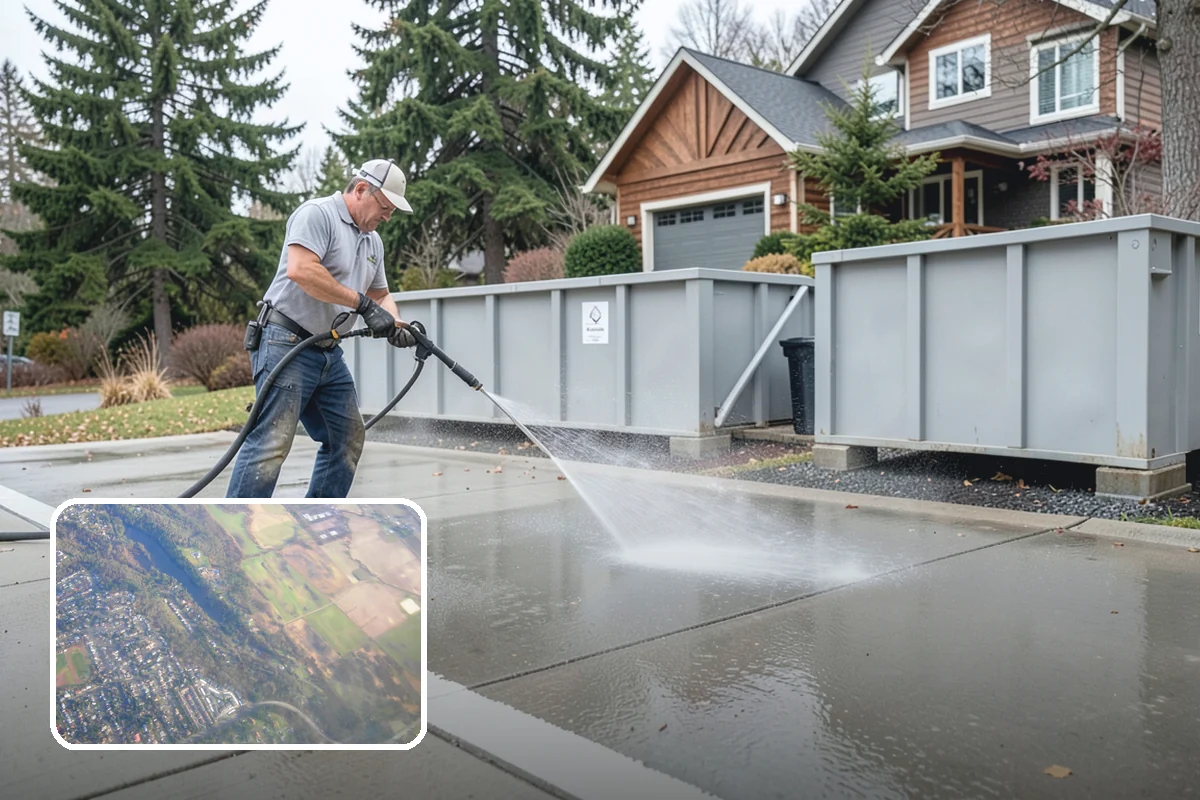 Driveway Restoration Cleaning in Algona, King County, WA - Revives heavily neglected and stained driveways