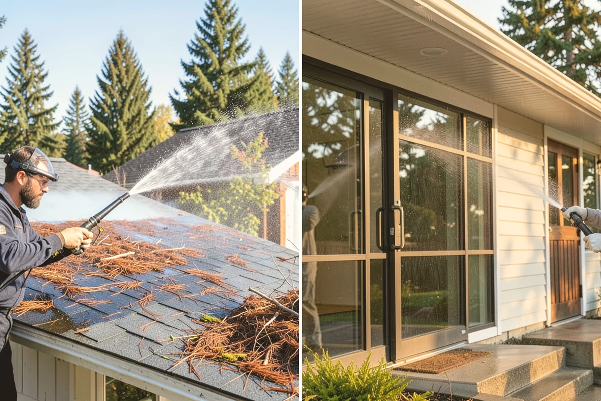Driveway Restoration Cleaning in Algona, King County, WA - Assess all forms of staining, growth, and grime present