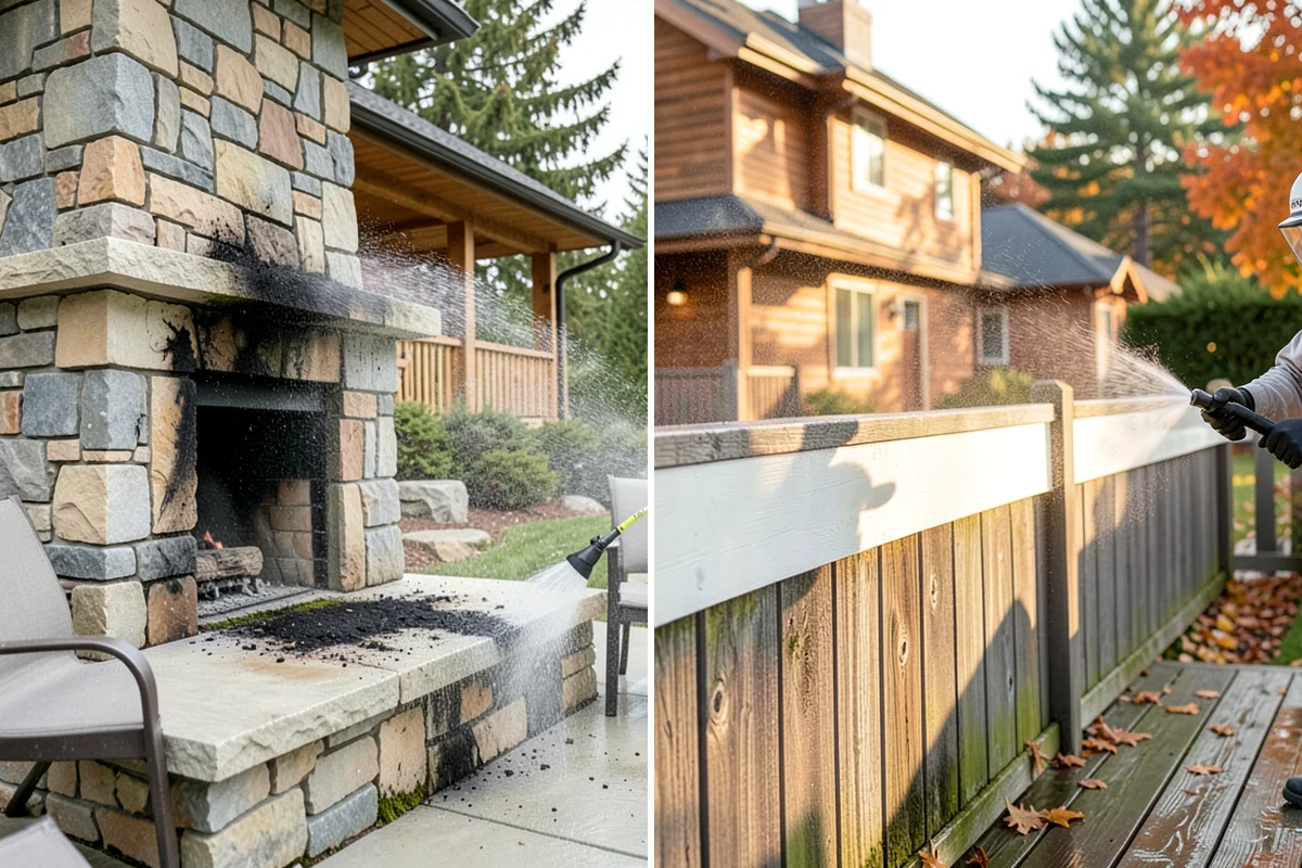 Driveway Restoration Cleaning in Arlington, Snohomish County, WA - Assess all forms of staining, growth, and grime present