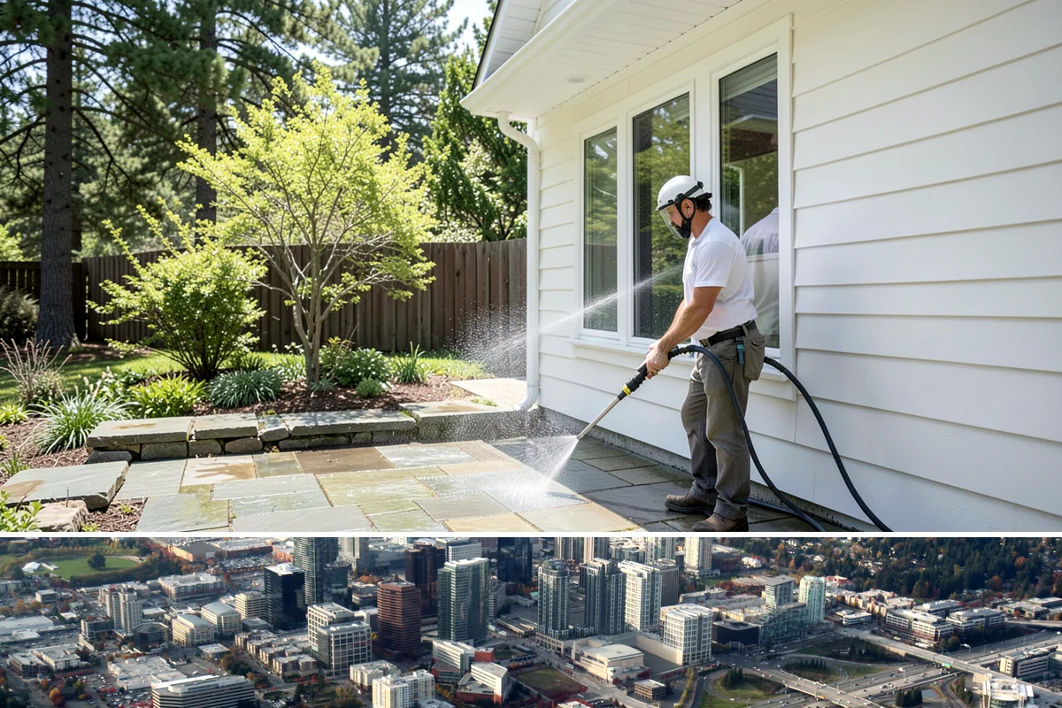 Driveway Restoration Cleaning in Bellevue, King County, WA - Plan restoration work for the dry season when multiple treatment stages can proceed without rain delays.