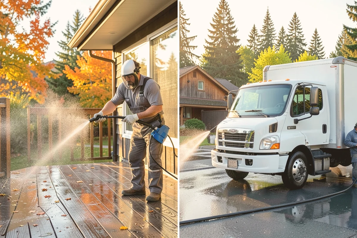 Driveway Restoration Cleaning in Brier, Snohomish County, WA - Assess all forms of staining, growth, and grime present