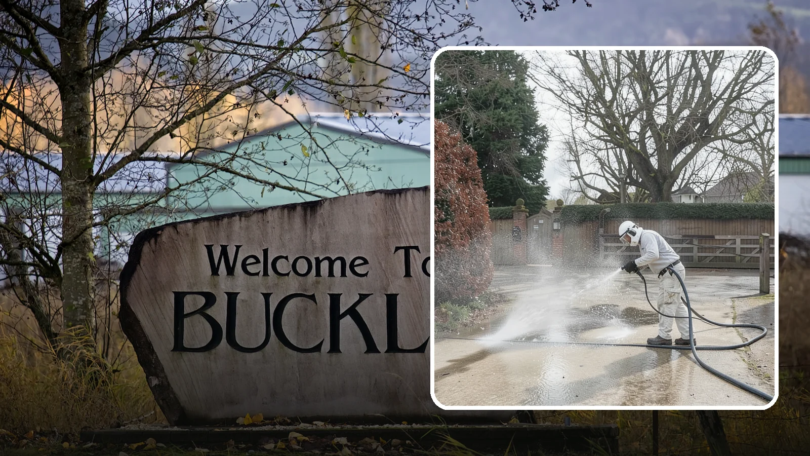 Driveway Restoration Cleaning in Buckley, Pierce County, WA - Intensive restoration cleaning that revives severely neglected or heavily stained Washington driveways.