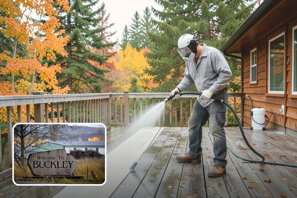 Driveway Restoration Cleaning in Buckley, Pierce County, WA - Revives heavily neglected and stained driveways