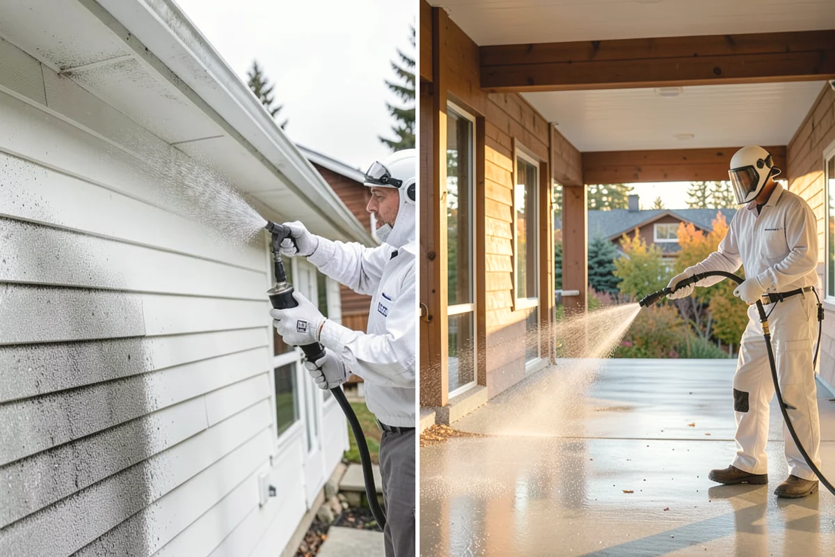 Driveway Restoration Cleaning in Carnation, King County, WA - Assess all forms of staining, growth, and grime present