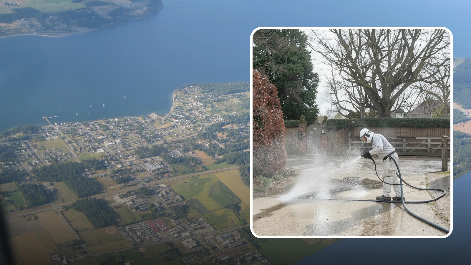 Driveway Restoration Cleaning in Coupeville, Island County, WA - Intensive restoration cleaning that revives severely neglected or heavily stained Washington driveways.