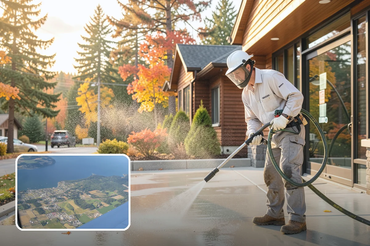 Driveway Restoration Cleaning in Coupeville, Island County, WA - Revives heavily neglected and stained driveways