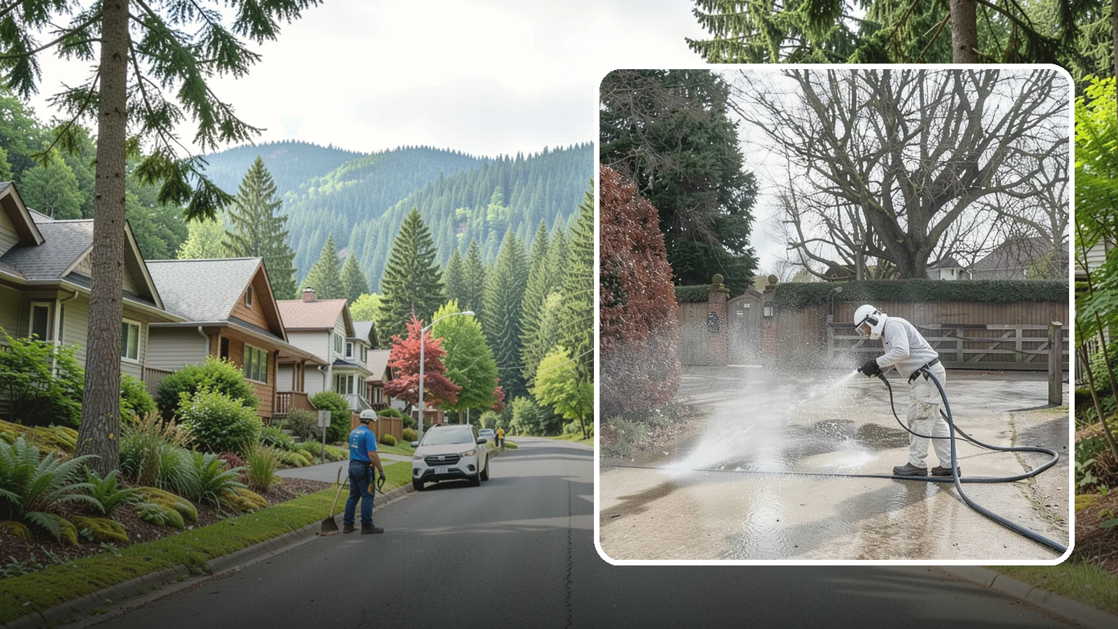 Driveway Restoration Cleaning in Darrington, Snohomish County, WA - Intensive restoration cleaning that revives severely neglected or heavily stained Washington driveways.
