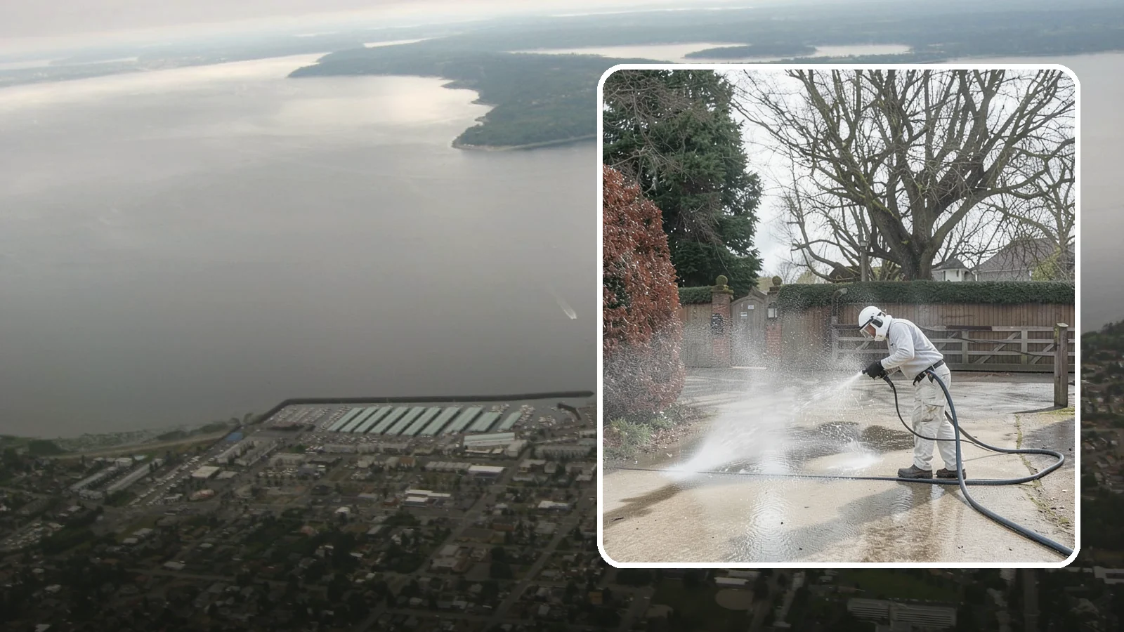 Driveway Restoration Cleaning in Des Moines, King County, WA - Intensive restoration cleaning that revives severely neglected or heavily stained Washington driveways.