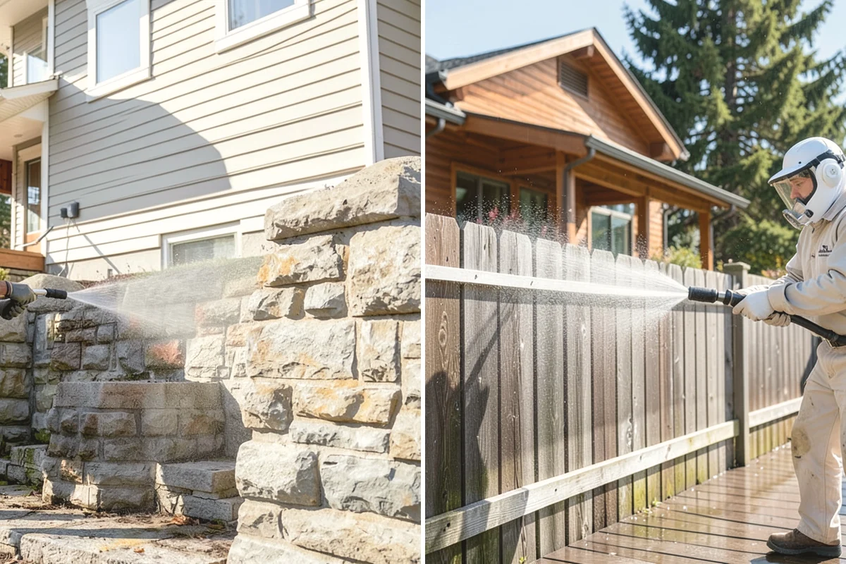 Driveway Restoration Cleaning in Duvall, King County, WA - Assess all forms of staining, growth, and grime present
