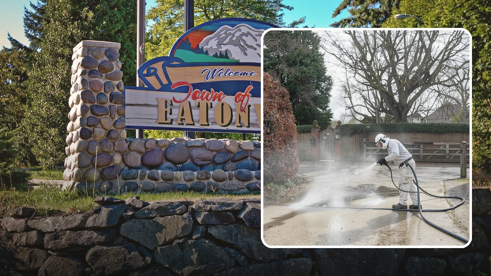 Driveway Restoration Cleaning in Eatonville, Pierce County, WA - Intensive restoration cleaning that revives severely neglected or heavily stained Washington driveways.