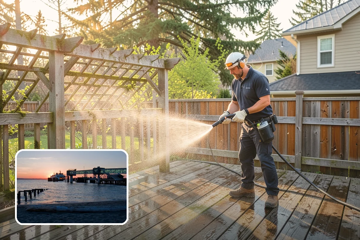 Driveway Restoration Cleaning in Edmonds, Snohomish County, WA - Revives heavily neglected and stained driveways