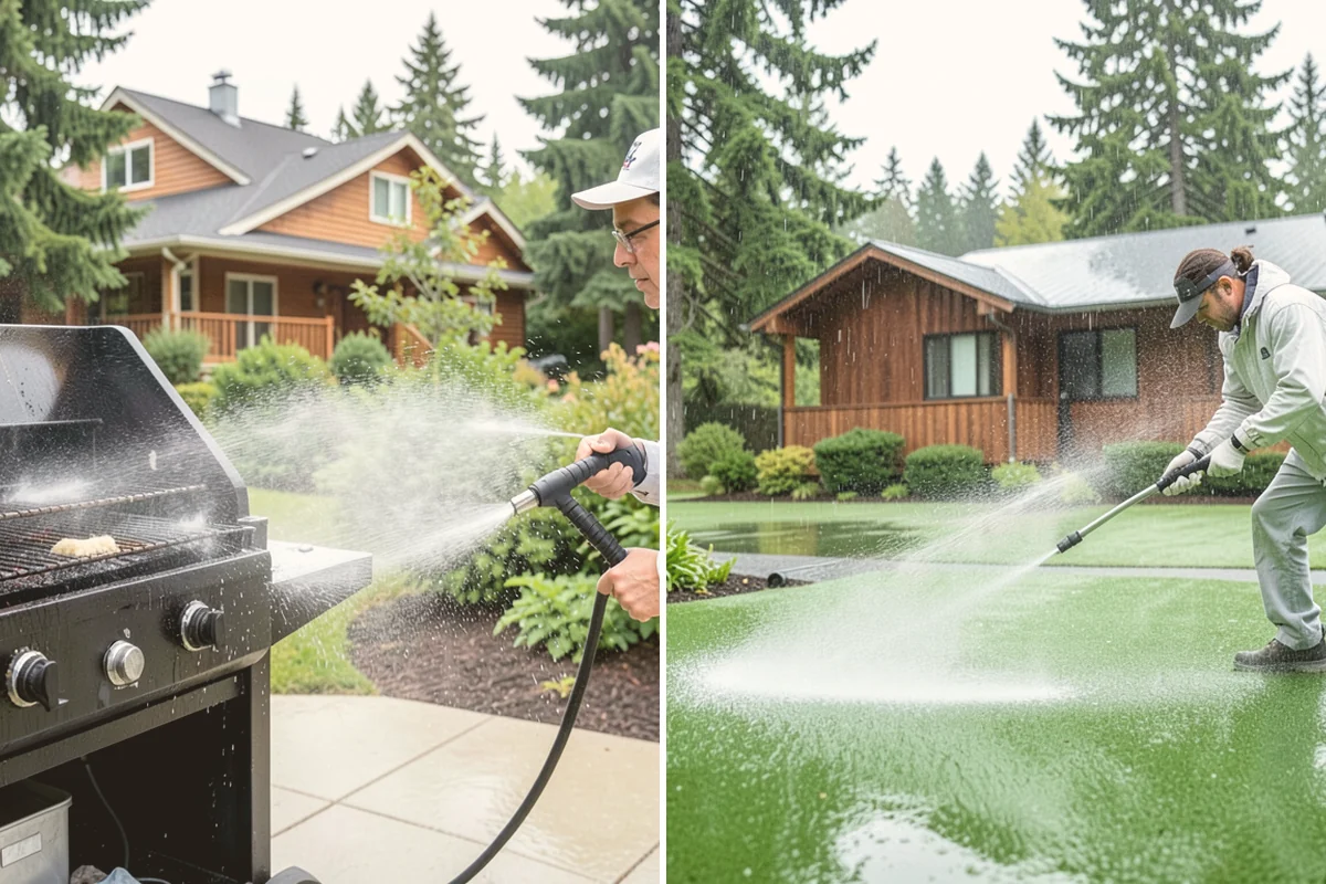 Driveway Restoration Cleaning in Edmonds, Snohomish County, WA - Assess all forms of staining, growth, and grime present