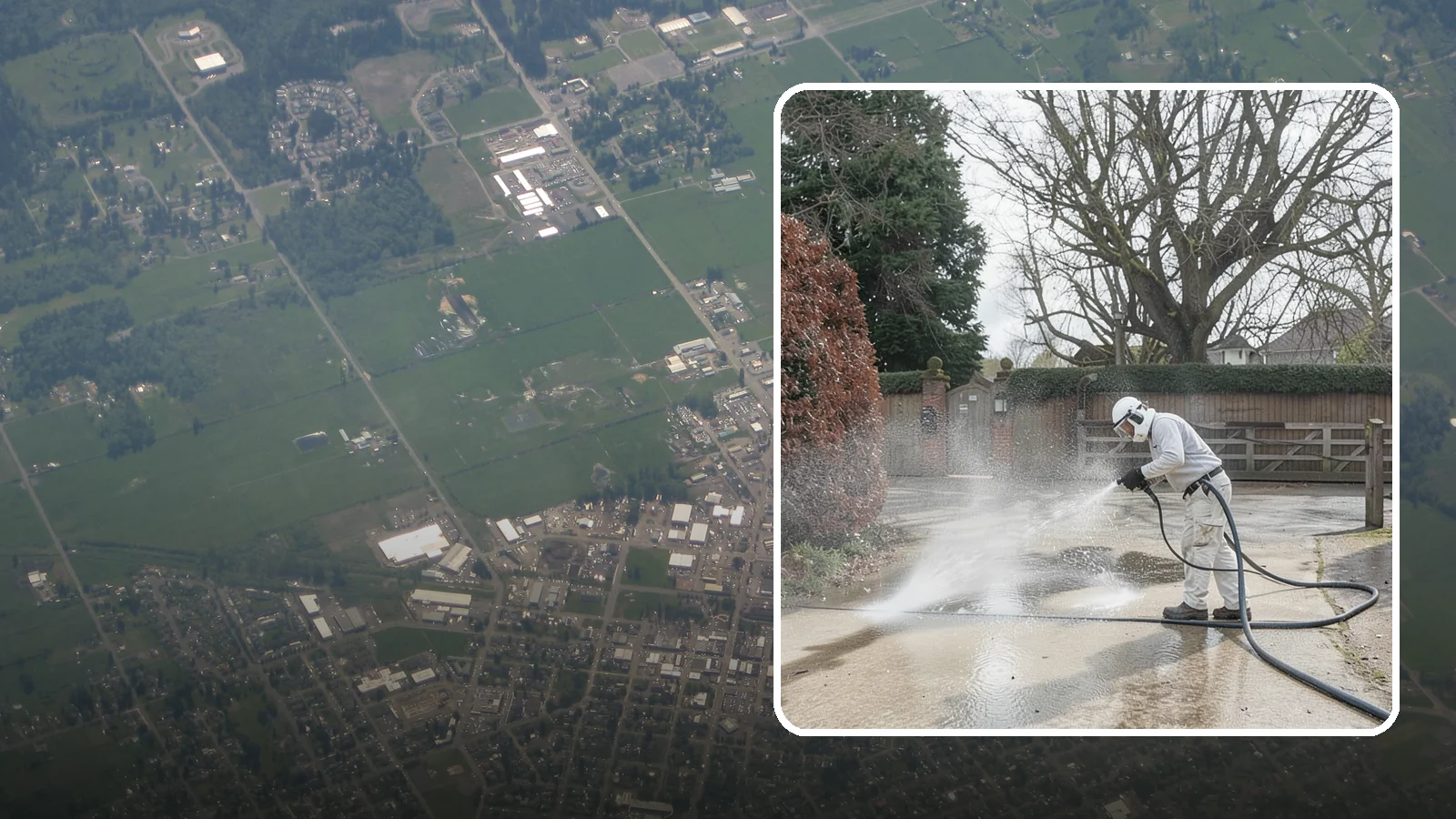Driveway Restoration Cleaning in Enumclaw, King County, WA - Intensive restoration cleaning that revives severely neglected or heavily stained Washington driveways.
