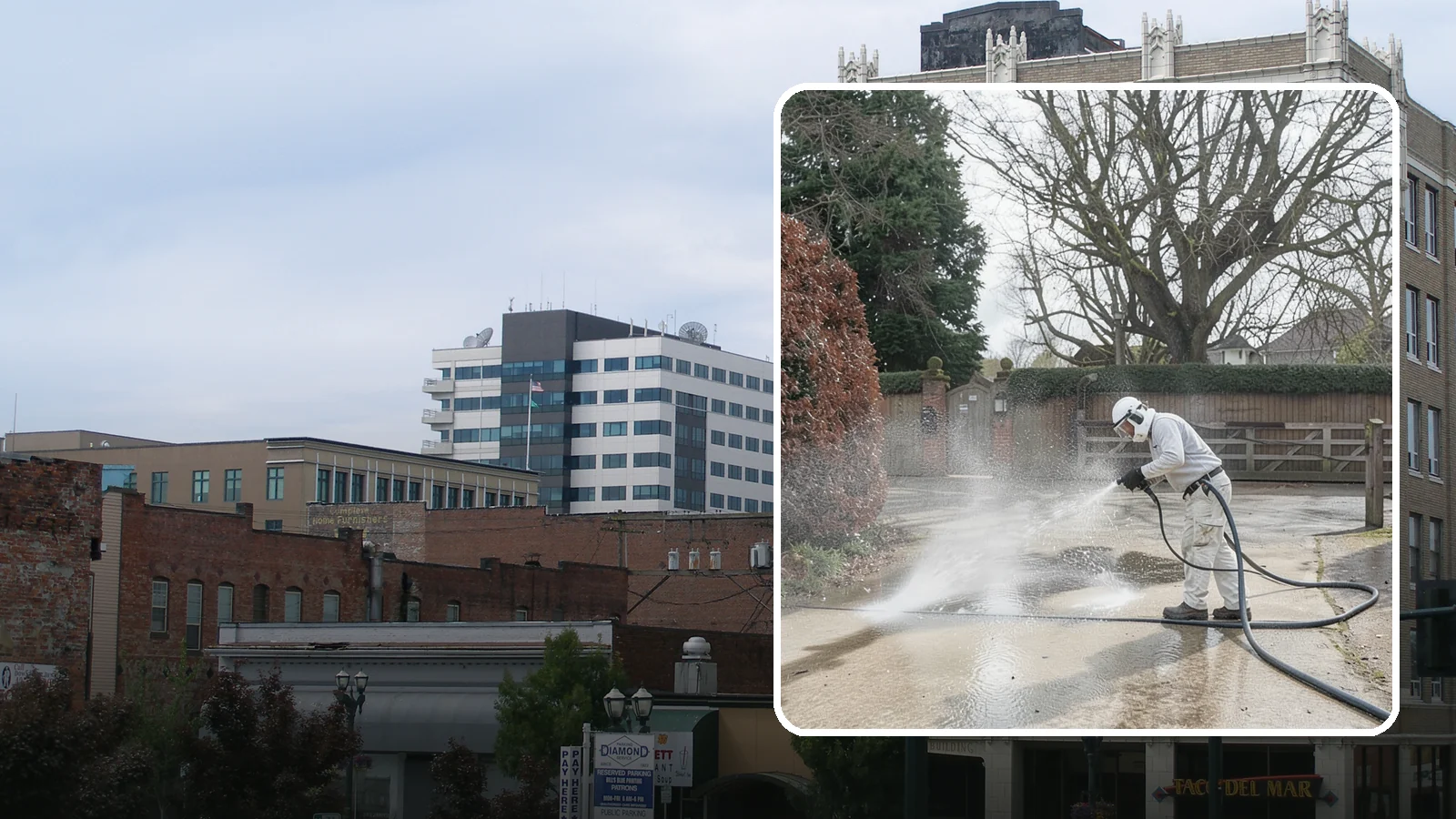 Driveway Restoration Cleaning in Everett, Snohomish County, WA - Intensive restoration cleaning that revives severely neglected or heavily stained Washington driveways.