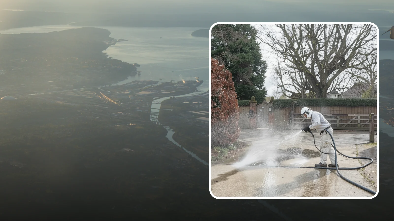 Driveway Restoration Cleaning in Fife, Pierce County, WA - Intensive restoration cleaning that revives severely neglected or heavily stained Washington driveways.