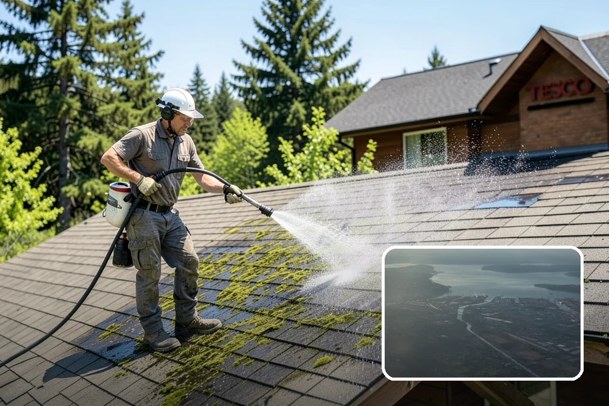 Driveway Restoration Cleaning in Fife, Pierce County, WA - Revives heavily neglected and stained driveways