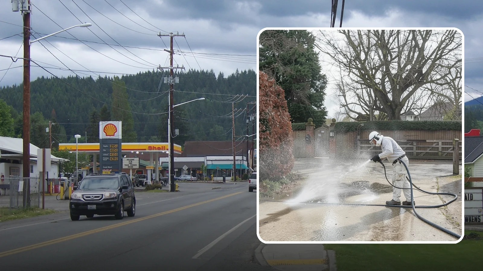 Driveway Restoration Cleaning in Granite Falls, Snohomish County, WA - Intensive restoration cleaning that revives severely neglected or heavily stained Washington driveways.