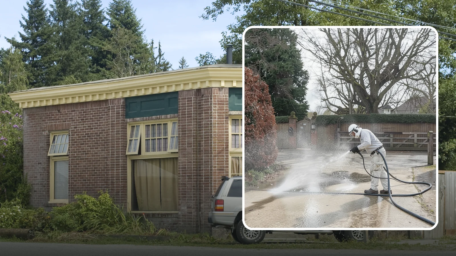 Driveway Restoration Cleaning in Hamilton, Skagit County, WA - Intensive restoration cleaning that revives severely neglected or heavily stained Washington driveways.
