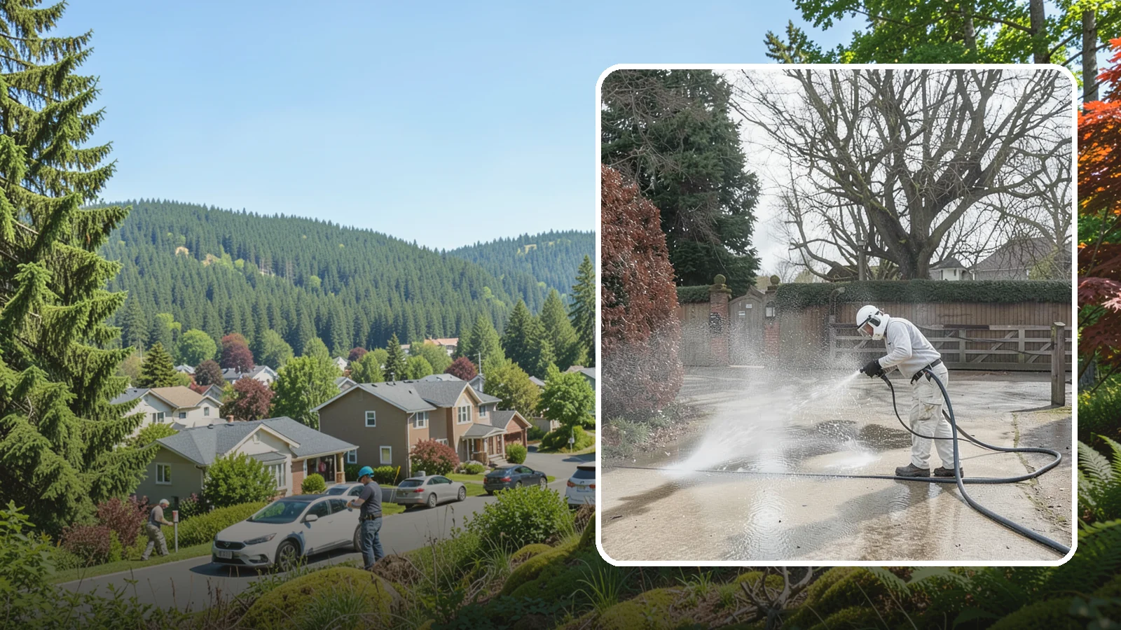 Driveway Restoration Cleaning in Index, Snohomish County, WA - Intensive restoration cleaning that revives severely neglected or heavily stained Washington driveways.