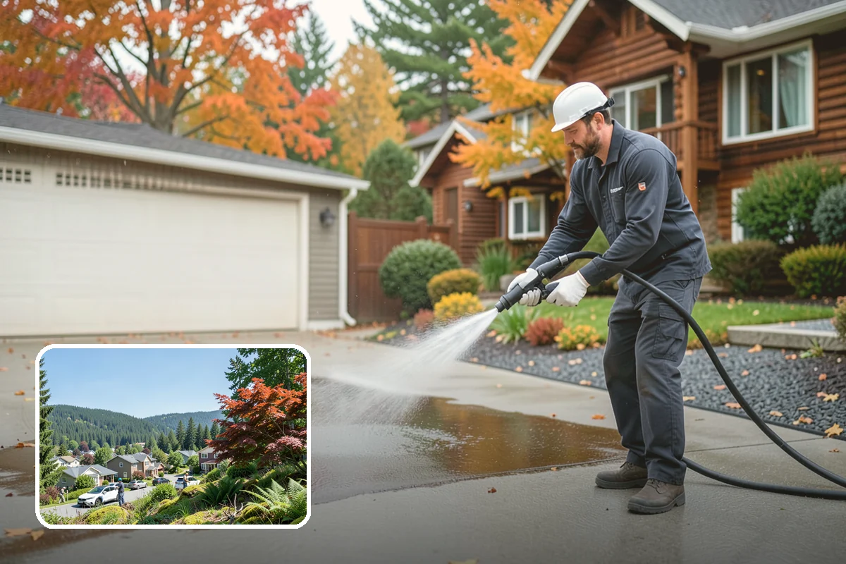 Driveway Restoration Cleaning in Index, Snohomish County, WA - Revives heavily neglected and stained driveways