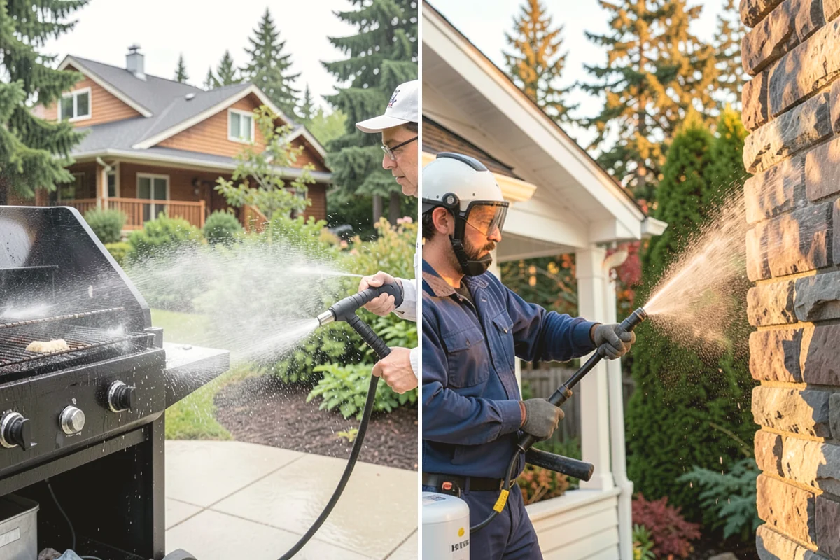 Driveway Restoration Cleaning in Issaquah, King County, WA - Assess all forms of staining, growth, and grime present
