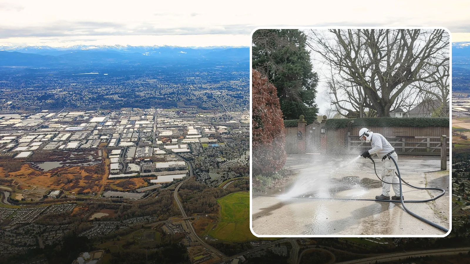 Driveway Restoration Cleaning in Kent, King County, WA - Intensive restoration cleaning that revives severely neglected or heavily stained Washington driveways.