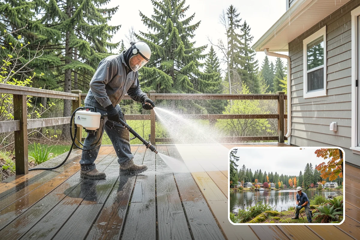 Driveway Restoration Cleaning in La Conner, Skagit County, WA - Revives heavily neglected and stained driveways