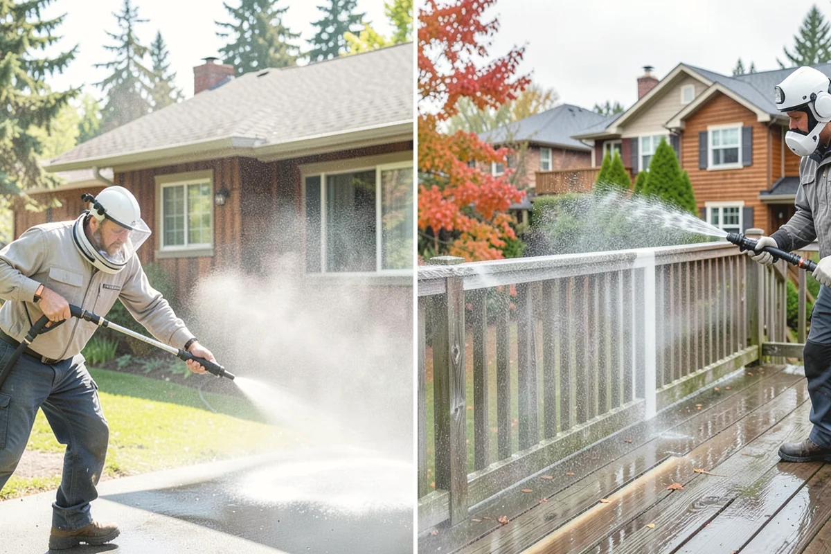 Driveway Restoration Cleaning in La Conner, Skagit County, WA - Assess all forms of staining, growth, and grime present