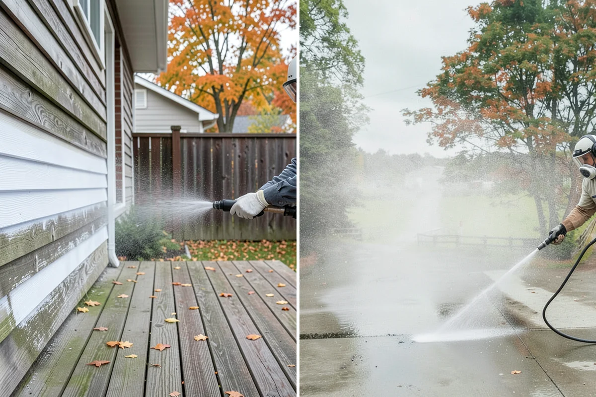 Driveway Restoration Cleaning in Lake Forest Park, King County, WA - Assess all forms of staining, growth, and grime present