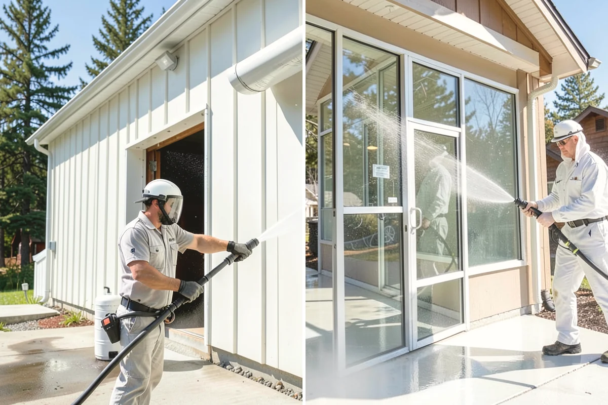 Driveway Restoration Cleaning in Lake Stevens, Snohomish County, WA - Assess all forms of staining, growth, and grime present
