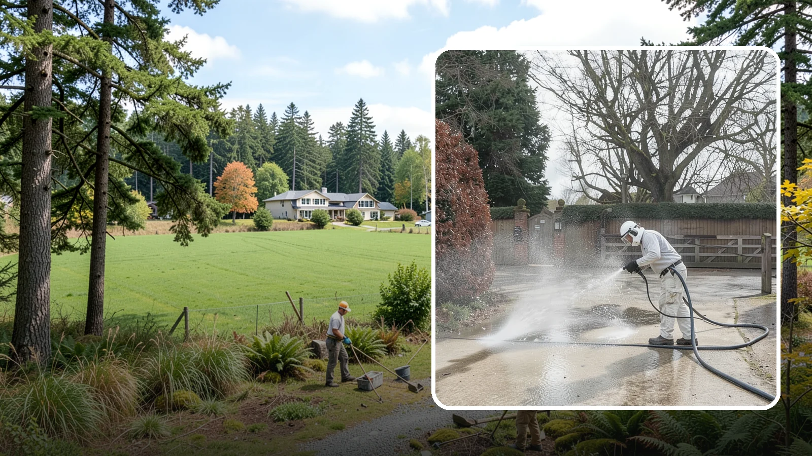 Driveway Restoration Cleaning in Lyman, Skagit County, WA - Intensive restoration cleaning that revives severely neglected or heavily stained Washington driveways.