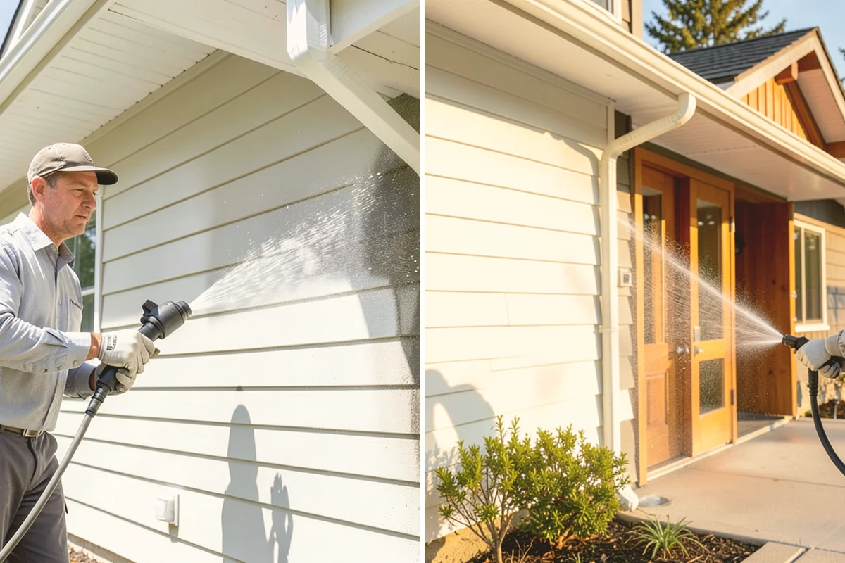 Driveway Restoration Cleaning in Lynnwood, Snohomish County, WA - Assess all forms of staining, growth, and grime present