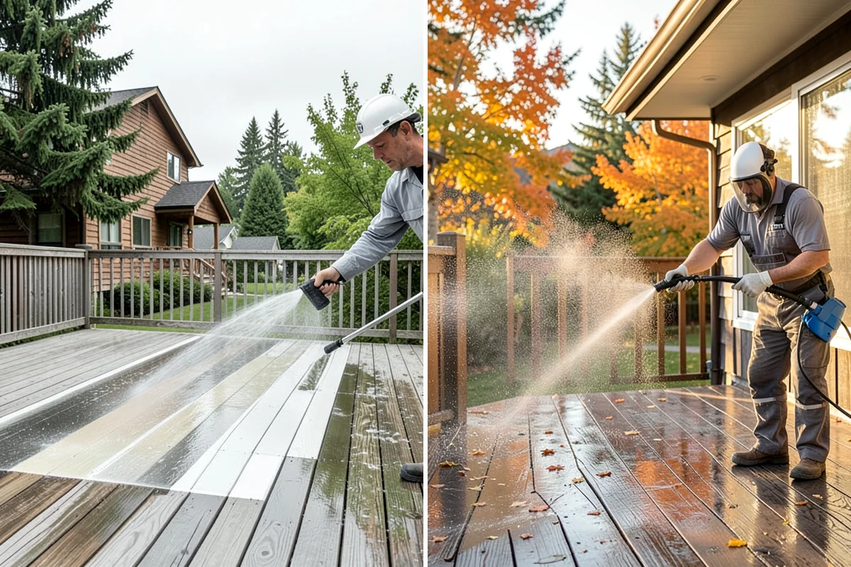 Driveway Restoration Cleaning in Maple Valley, King County, WA - Assess all forms of staining, growth, and grime present