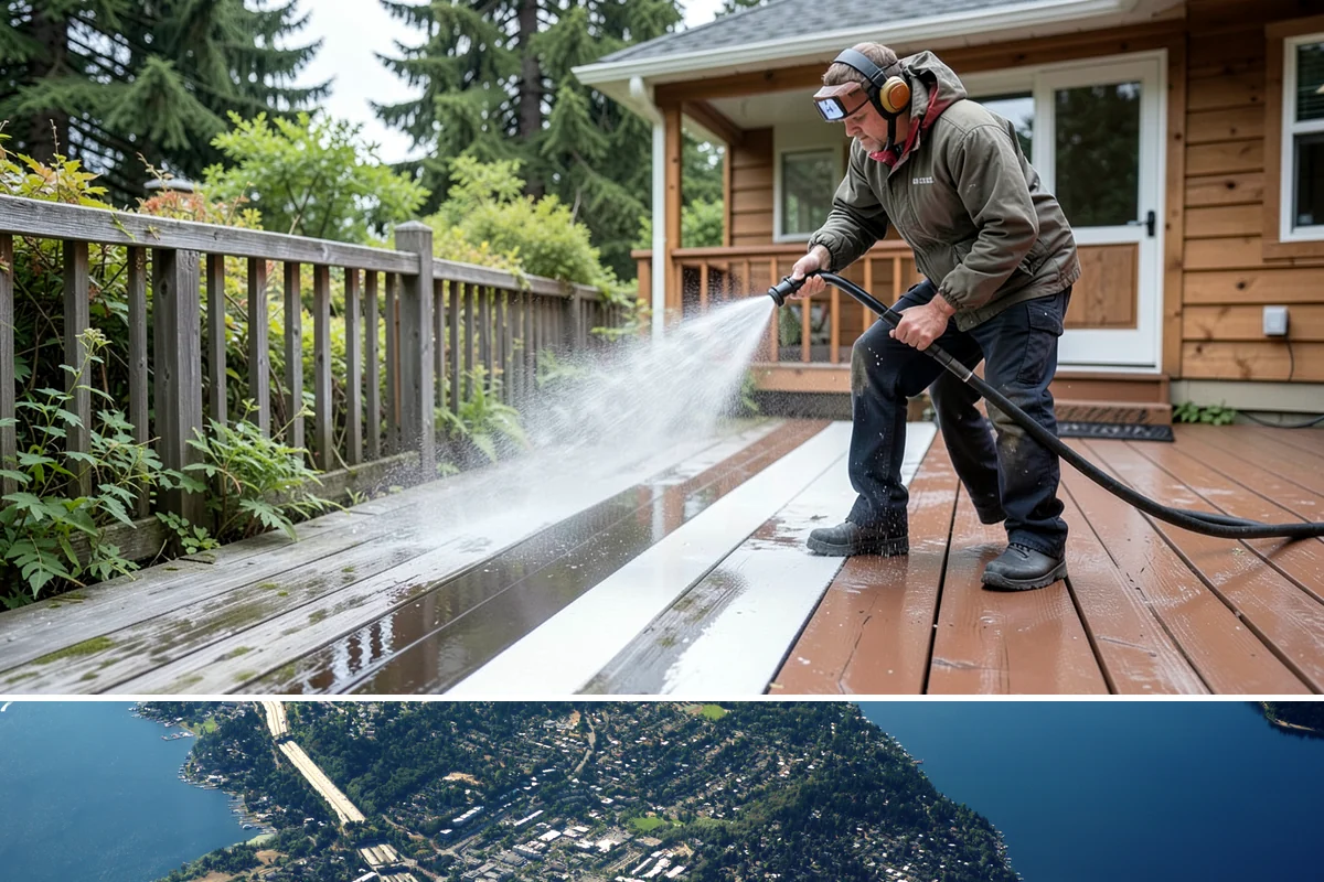 Driveway Restoration Cleaning in Mercer Island, King County, WA - Plan restoration work for the dry season when multiple treatment stages can proceed without rain delays.