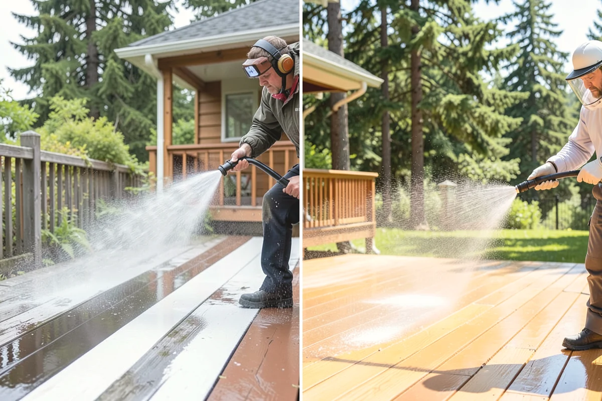 Driveway Restoration Cleaning in Monroe, Snohomish County, WA - Assess all forms of staining, growth, and grime present