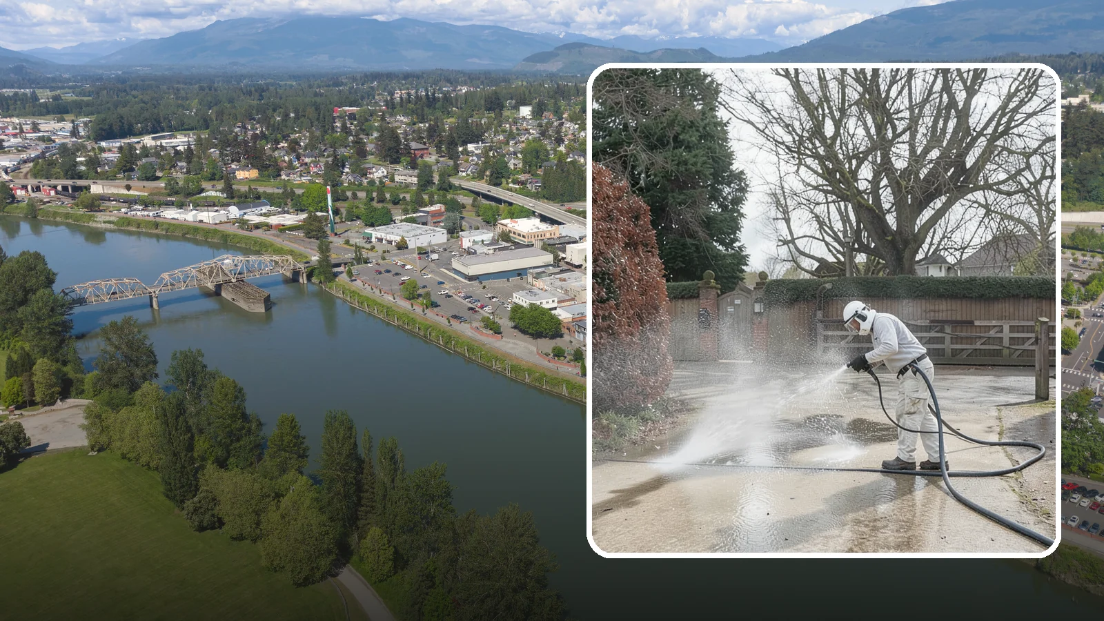 Driveway Restoration Cleaning in Mount Vernon, Skagit County, WA - Intensive restoration cleaning that revives severely neglected or heavily stained Washington driveways.