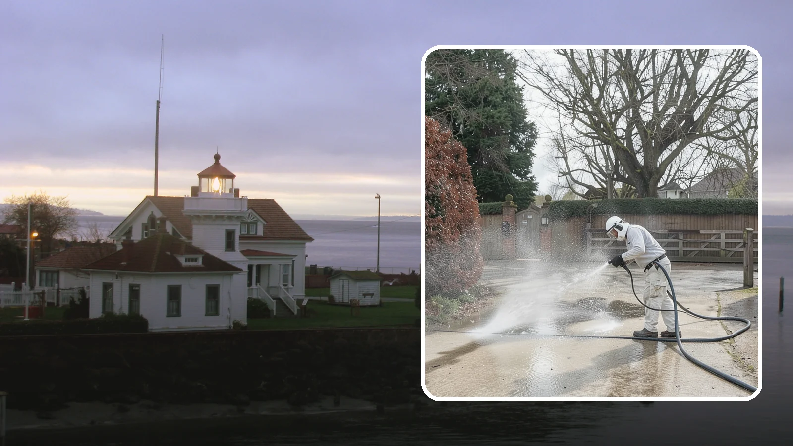 Driveway Restoration Cleaning in Mukilteo, Snohomish County, WA - Intensive restoration cleaning that revives severely neglected or heavily stained Washington driveways.