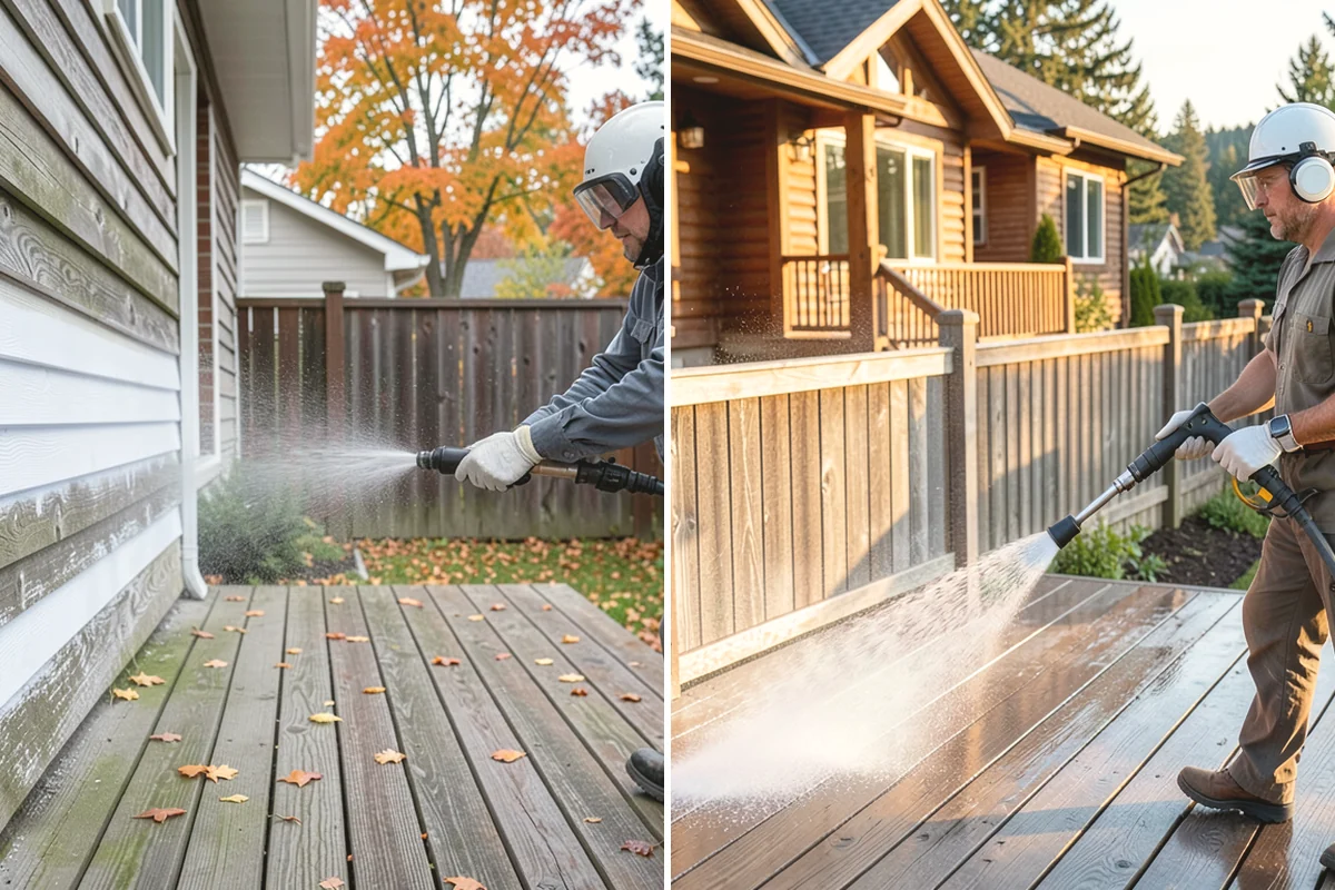 Driveway Restoration Cleaning in Oak Harbor, Island County, WA - Assess all forms of staining, growth, and grime present