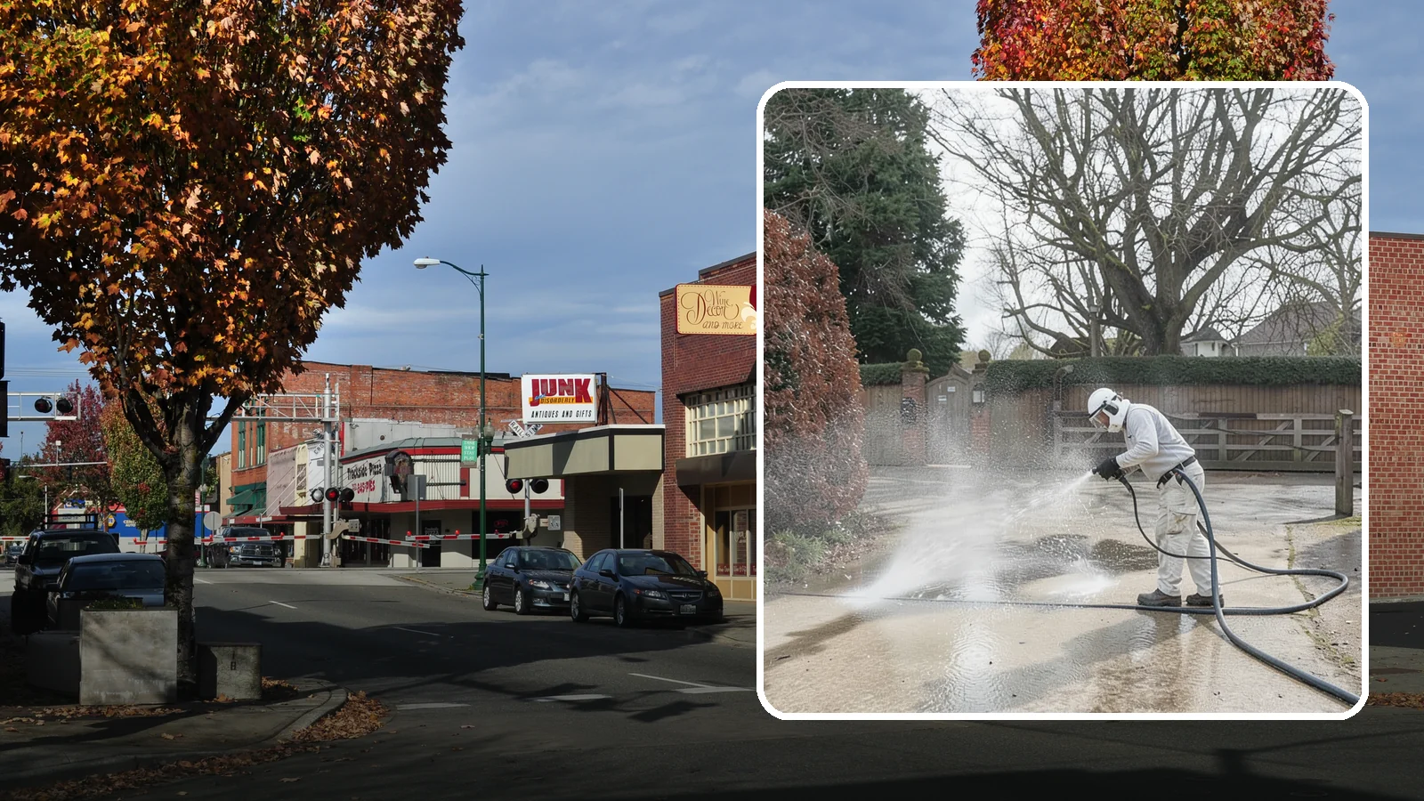 Driveway Restoration Cleaning in Puyallup, Pierce County, WA - Intensive restoration cleaning that revives severely neglected or heavily stained Washington driveways.