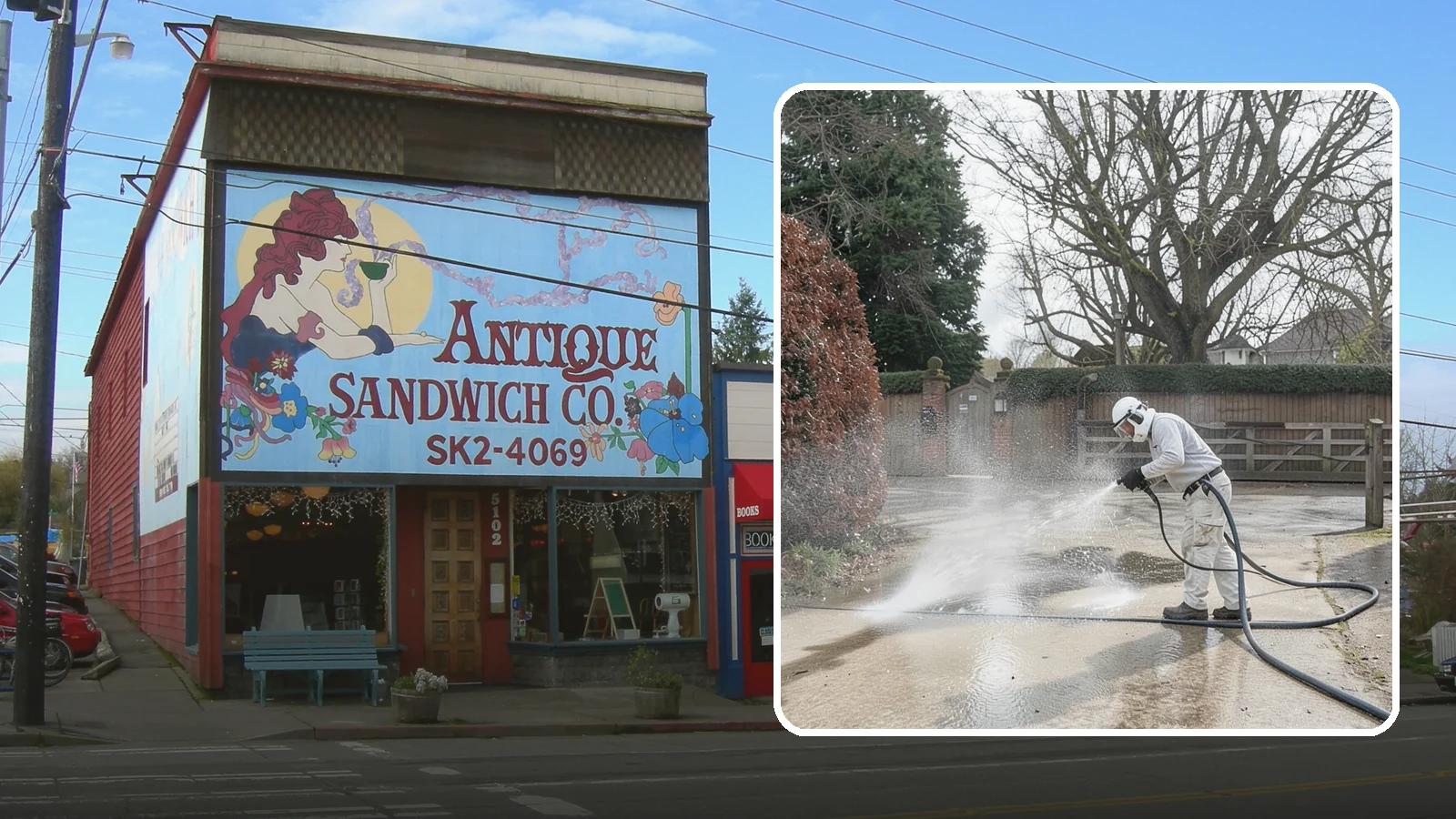 Driveway Restoration Cleaning in Ruston, Pierce County, WA - Intensive restoration cleaning that revives severely neglected or heavily stained Washington driveways.