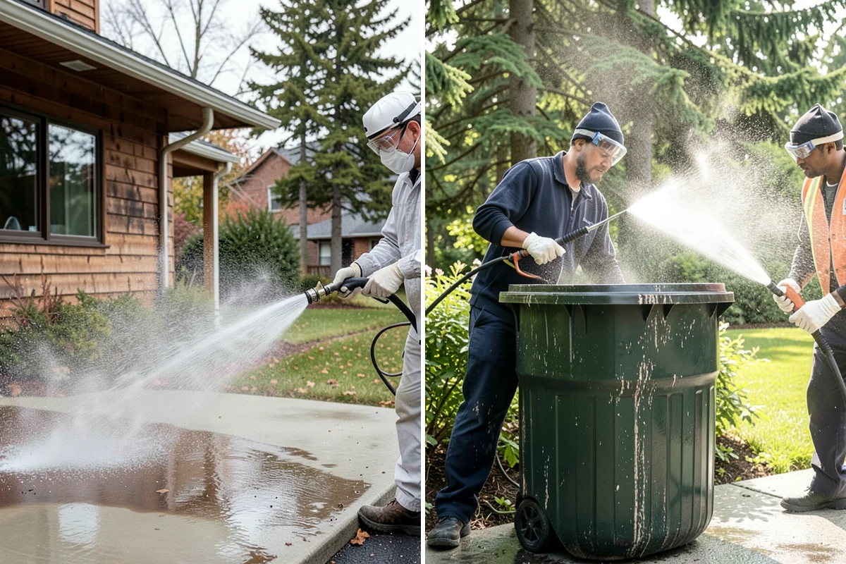 Driveway Restoration Cleaning in Sedro-Woolley, Skagit County, WA - Assess all forms of staining, growth, and grime present