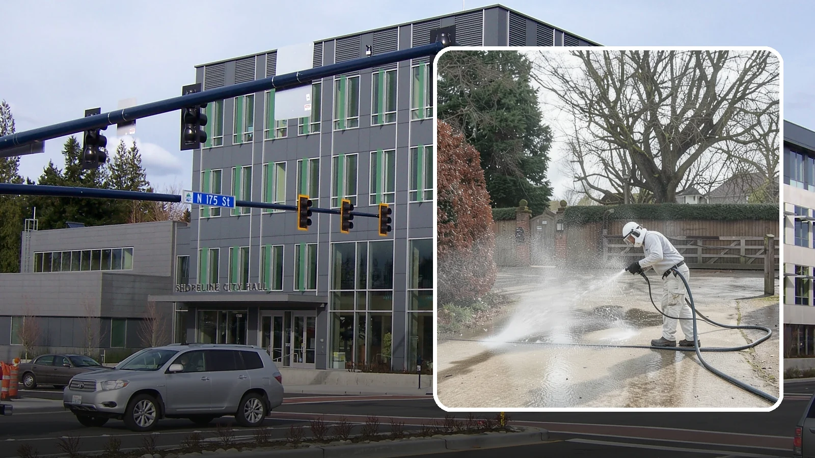 Driveway Restoration Cleaning in Shoreline, King County, WA - Intensive restoration cleaning that revives severely neglected or heavily stained Washington driveways.