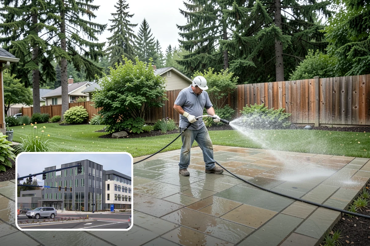 Driveway Restoration Cleaning in Shoreline, King County, WA - Revives heavily neglected and stained driveways