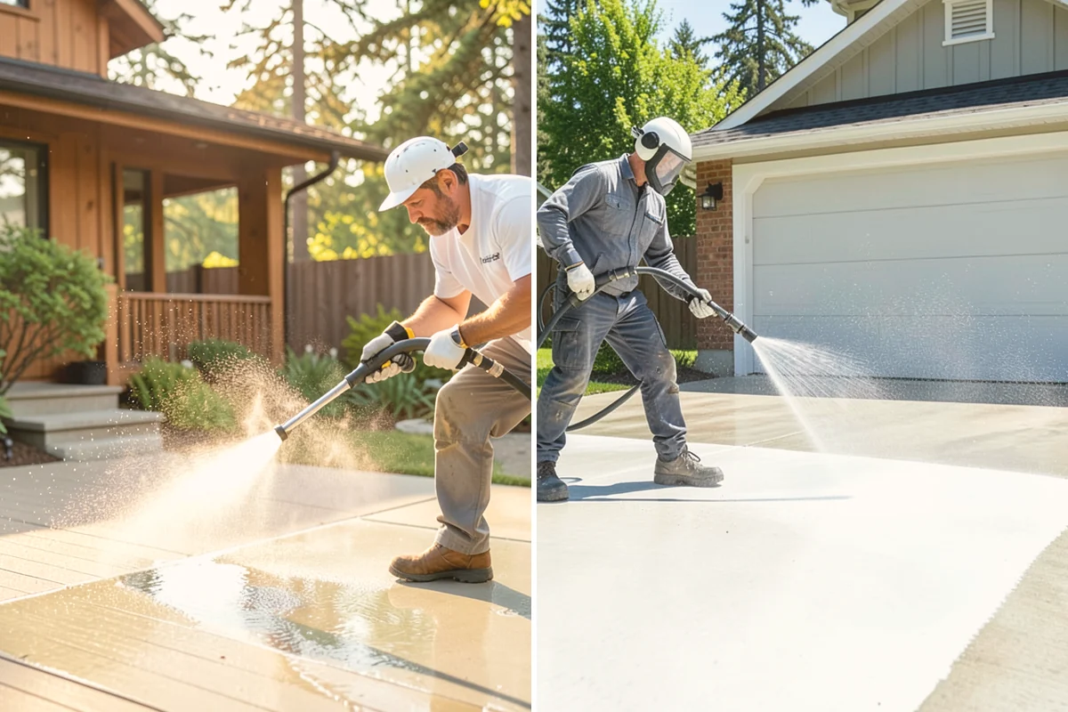 Driveway Restoration Cleaning in Snohomish, Snohomish County, WA - Assess all forms of staining, growth, and grime present