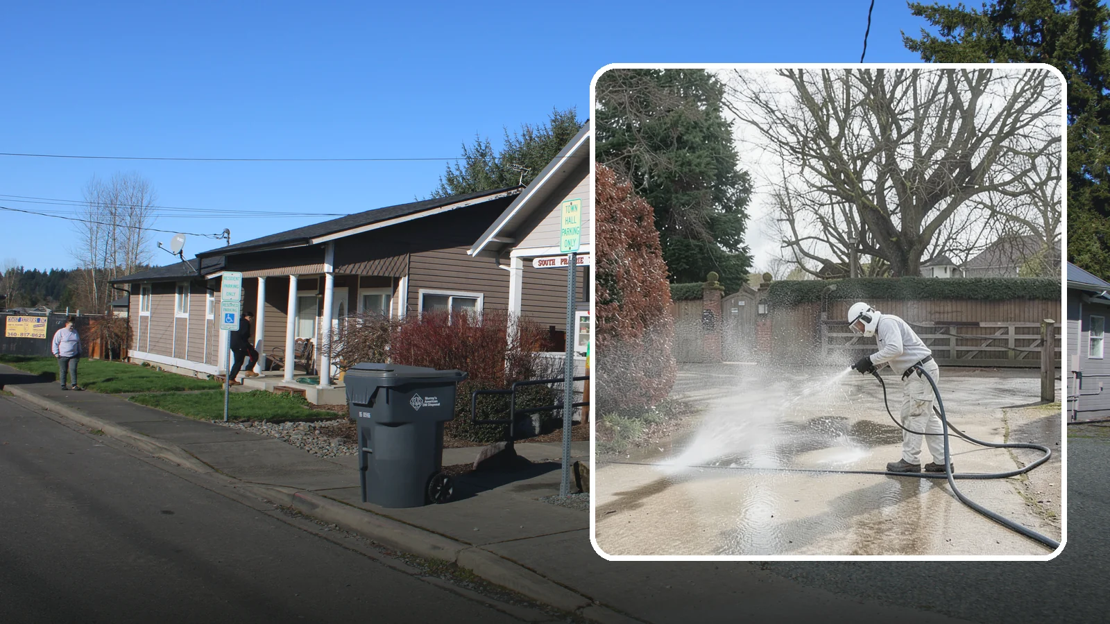 Driveway Restoration Cleaning in South Prairie, Pierce County, WA - Intensive restoration cleaning that revives severely neglected or heavily stained Washington driveways.