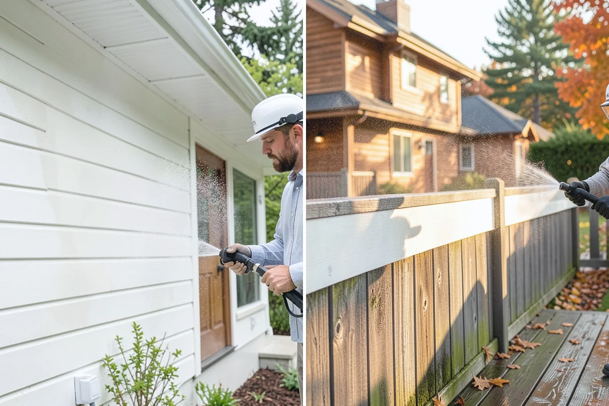Driveway Restoration Cleaning in South Prairie, Pierce County, WA - Assess all forms of staining, growth, and grime present