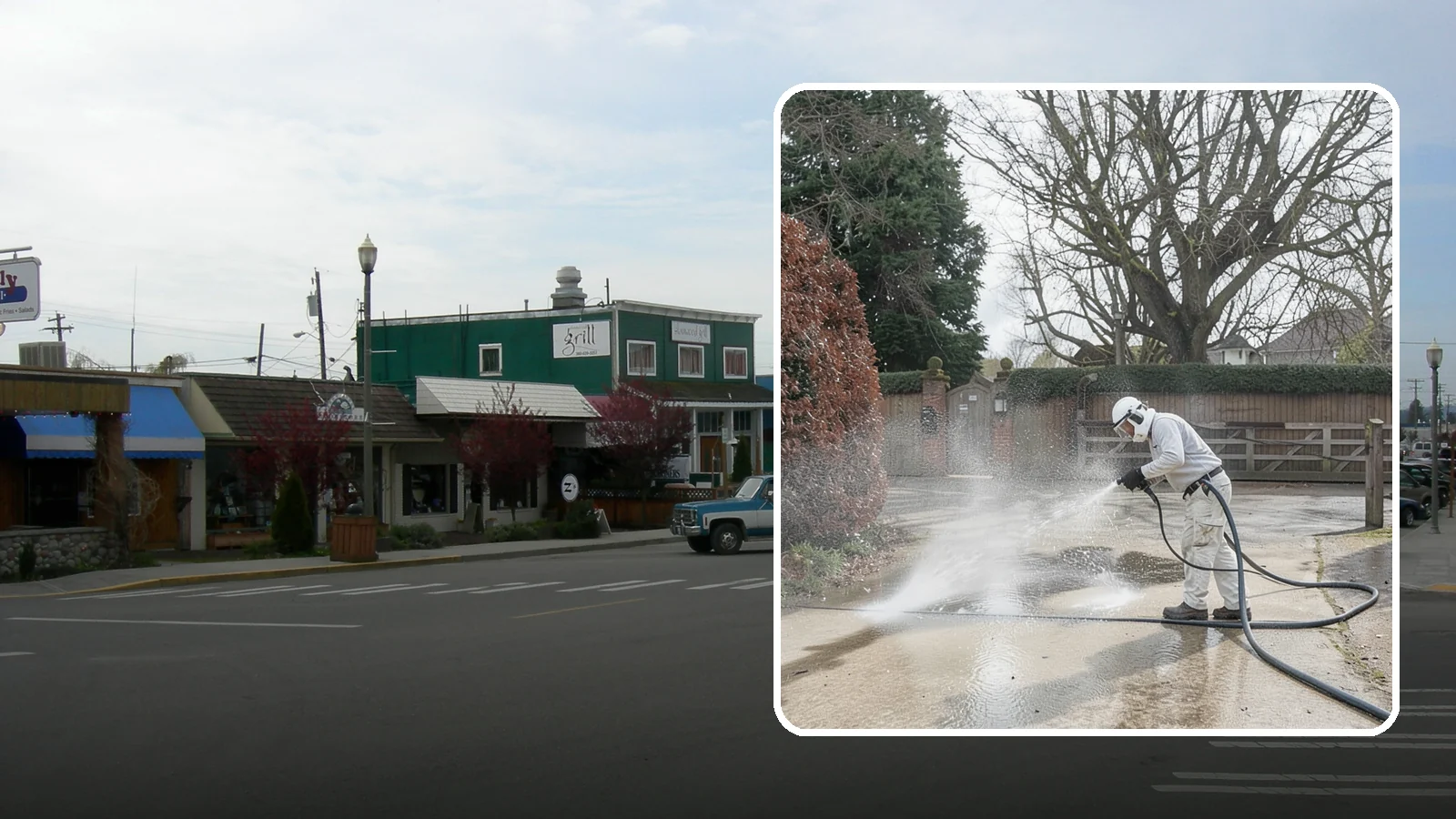 Driveway Restoration Cleaning in Stanwood, Snohomish County, WA - Intensive restoration cleaning that revives severely neglected or heavily stained Washington driveways.