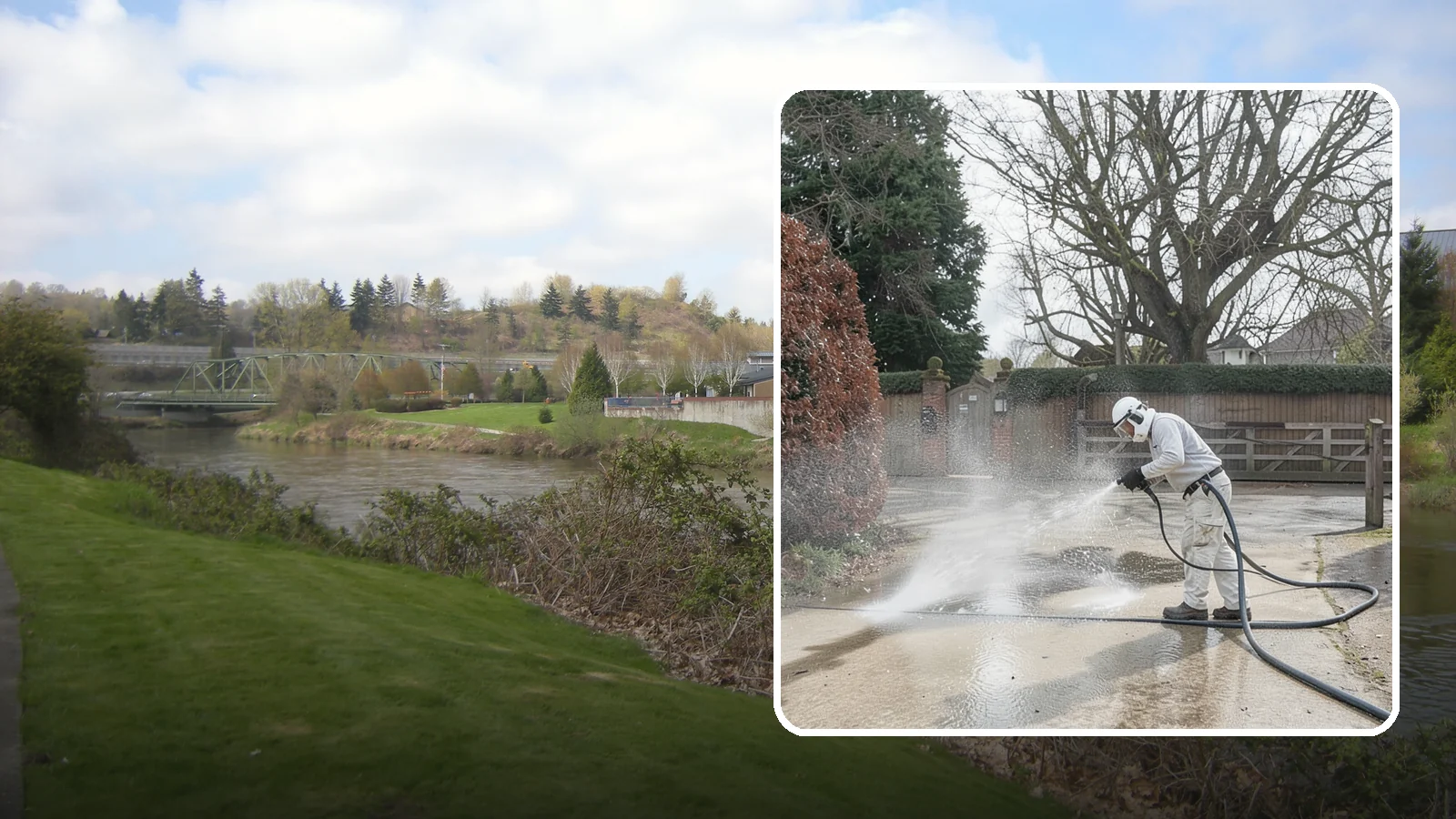Driveway Restoration Cleaning in Tukwila, King County, WA - Intensive restoration cleaning that revives severely neglected or heavily stained Washington driveways.