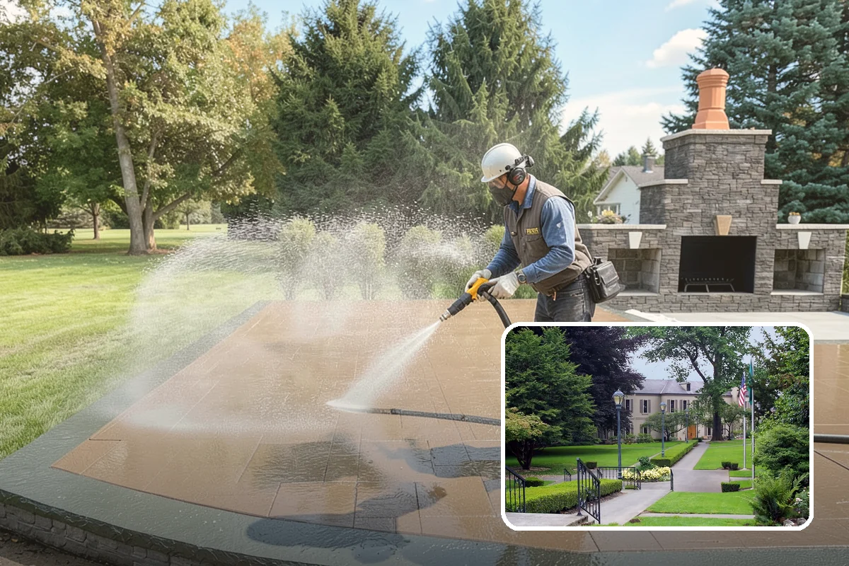 Driveway Restoration Cleaning in Woodinville, King County, WA - Revives heavily neglected and stained driveways